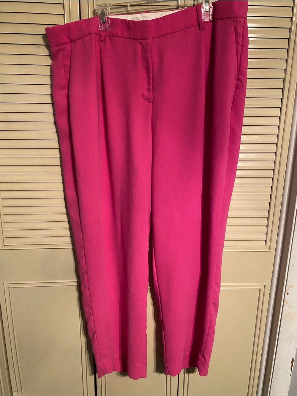 J. Crew Bright Fuchsia Straight-Leg Trousers